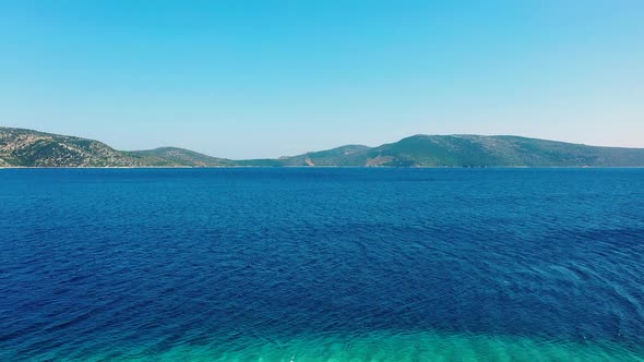 Drone Taking Off Over Ag Dimitrios Alonissos Beach Greece 1080p