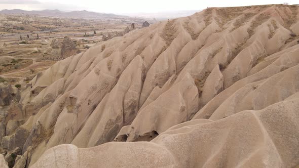 Cappadocia Landscape Aerial View. Turkey. Goreme National Park