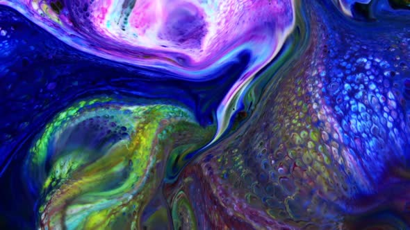 Abstract Colorful Sacral Liquid Waves Texture 173