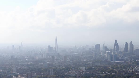 Flying above London