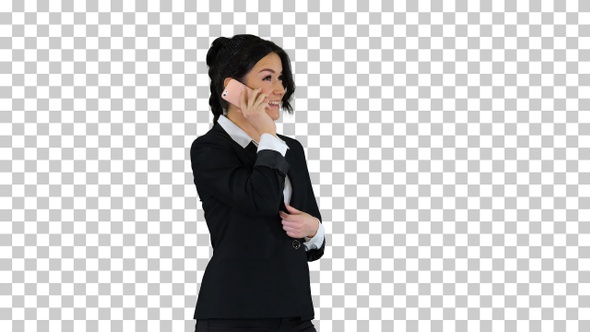 Business Woman Dancing After Making A, Alpha Channel