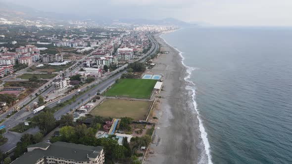 Alanya, Turkey - a Resort Town on the Seashore. Aerial View