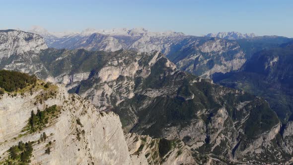 Aerial Shot of the Grlo Sokolovo Gorge Korita Montenegro