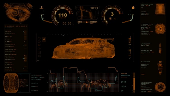 Racing Car Information Screen 4K (3 items)