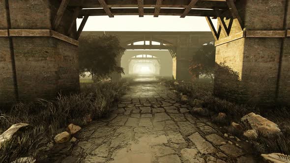 Traffic On The Road Among Buildings alt