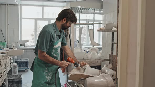 Preparing Plaster Cast For Further Work