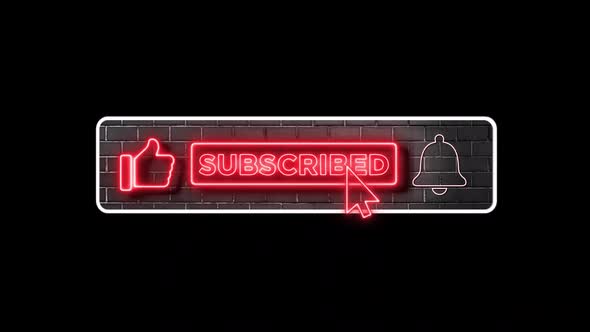 Neon Subscribe Button alt