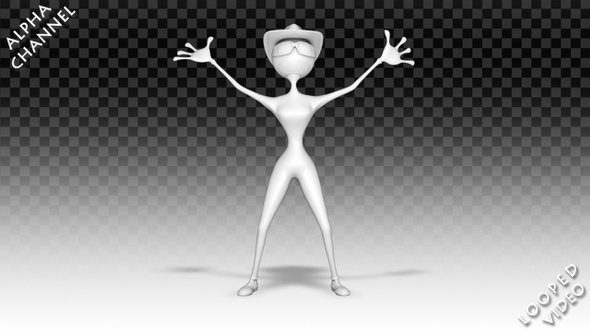 3D Woman Character - Cartoon Thriller Dance