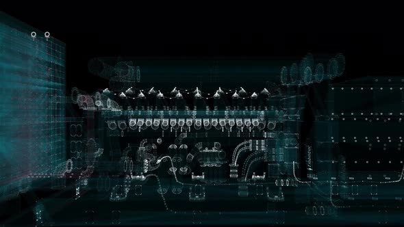 Hologram Large Industrial Diesel Generator