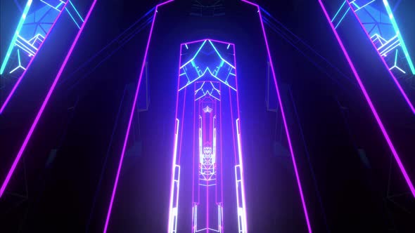 4k Neon Tunnel