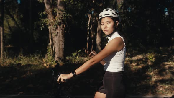 Cyclist Girl Training