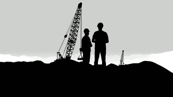 Silhouette Civil Engineers and Demolition Crane