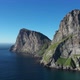 Drone flight above Atlanic ocean ,Norway,Lofoten Island, view from Kvalvika beach - VideoHive Item for Sale