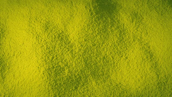 Yellow Chemical Powder Material Rotating Slowly