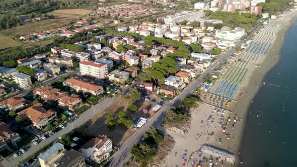 Amazing Aerial View of Tuscany Coastline Italy From the Drone