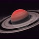Saturn in space. Saturn slowly rotating in solar system. Planet with rings and asteroids in cosmos - VideoHive Item for Sale