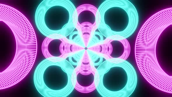 Ring Futuristic Tunnel Vj Loop Background 4K