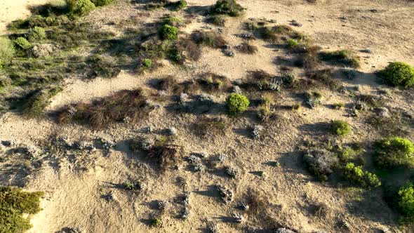 Texture of dust aerial view 4 K Turkey Side