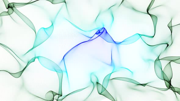 New Colorful Line Wave Animated On White Background