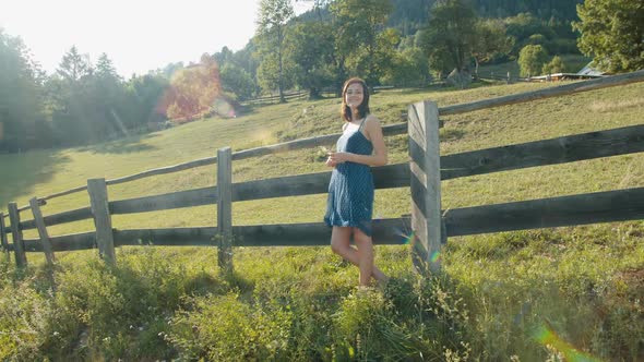 Portrait of a Girl in an Alpine Meadow