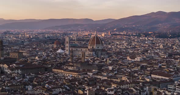 Florence, Italy at Sunset 