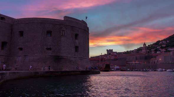 The Historic Wall of Dubrovnik Old Town, Croatia.