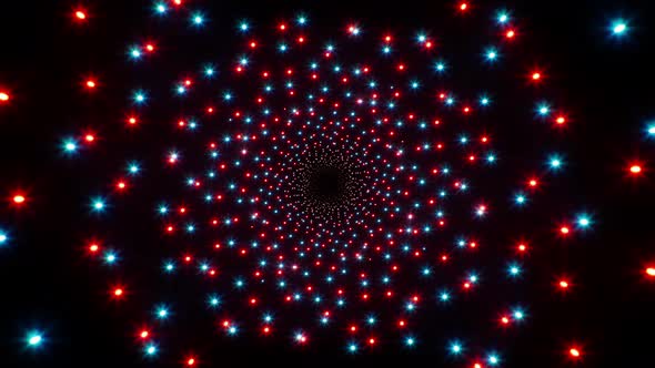 Crimson and Cyan Color Glittering Light Particles Loop