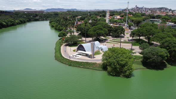 Pampulha lake at downtown Belo Horizonte Minas Gerais Brazil