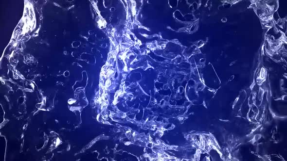 Collision Of Two Blue Color Water Streams alt