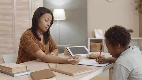 Mother Annoyed by Mistakes of Son