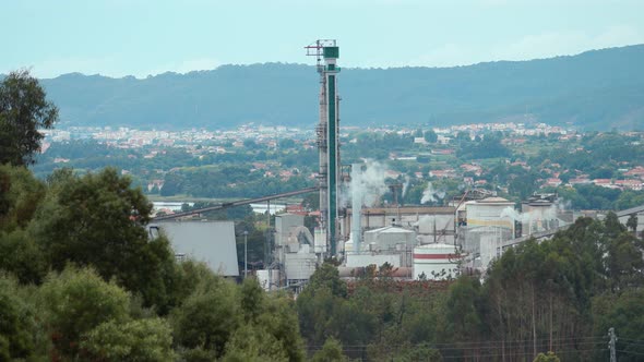 Factory Smoke Pollution Timelapse 04 4K