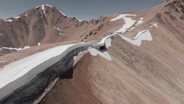 Aerial Landscape of Mountain Valley in Kazakhstan