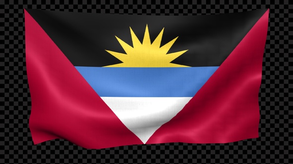 Antigua And Barbuda Flag Waving Looped