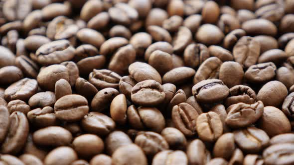 Coffee beans food and drink  background  slow tilt 4K 2160p 30fps UHD video - Slow tilting over arab