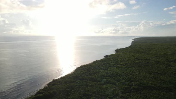 Ocean Near the Coast of Zanzibar Island Tanzania Slow Motion