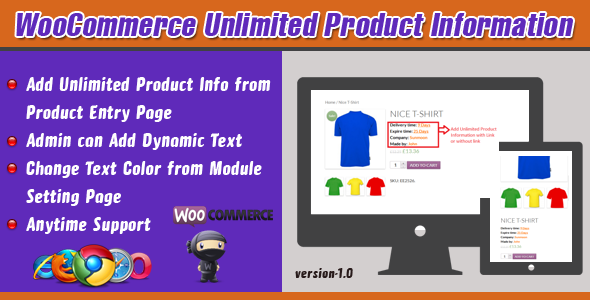 WooCommerce Unlimited Product Information