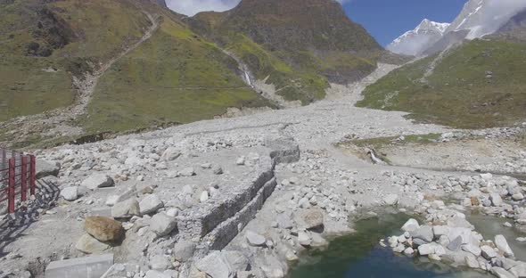 Kedarnath Dham Kedarpuri During Reconstruction Work in Uttarakhand