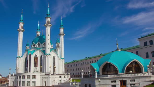 Kul Sharif Mosque in Kazan Kremlin, Timelapse