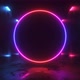 Neon C Ircle Frame In Movement Tunnel - VideoHive Item for Sale
