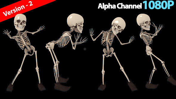 Skeleton Funny Belly Dance Version 2