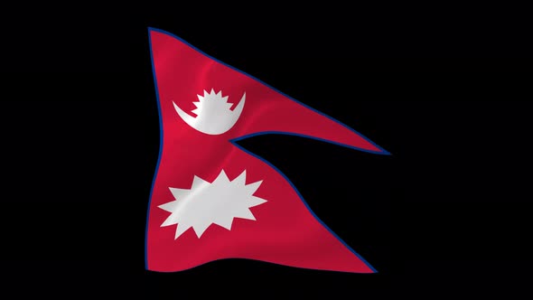 Flag Of Nepal Wavy National Flag Animation