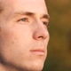 Extreme Closeup of the Eyes of a Young Attractive Man Enjoying the Sunset - VideoHive Item for Sale
