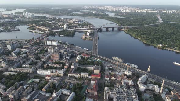 View of Kyiv From Above. Ukraine. Aerial View