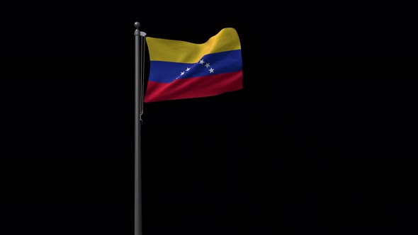 Venezuela Flag With Alpha 4K