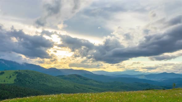 Sunset in the Mountains