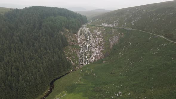 Extraordinary Powerscourt Waterfalls Enniskerry Ireland aerial