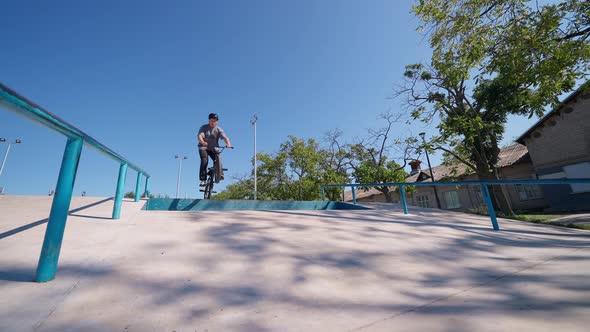 Jumping Bmx In Park