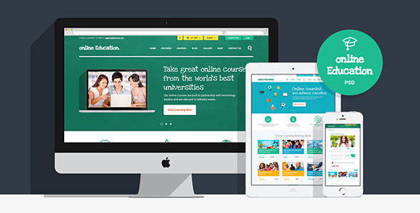 Online Education | PSD Template