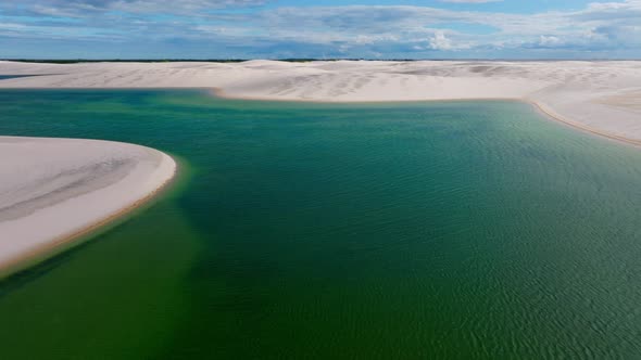 Side Trip Over Dunes And Lakes With Transparent Waters, Paradise In Brazil.