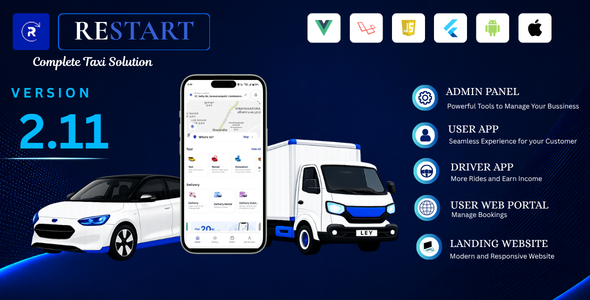 Restart  Taxi & Delivery- Perfect Taxi Solution with Parcel Delivery